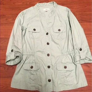 Dressbarn Sea foam Green Utility Jacket, size Med
